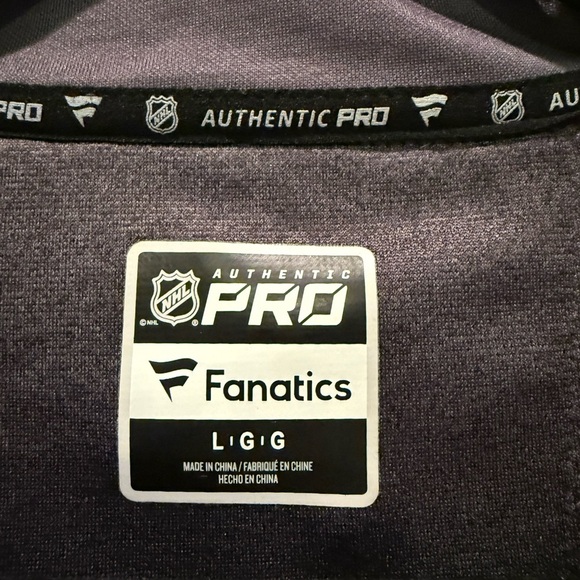 Fanatics Authentic Pro Gray Pullover NHL Dallas Stars - Picture 3 of 7
